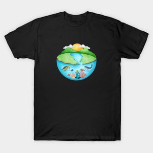 Peaceful World, Summer Vibe, Hand Drawings T-Shirt